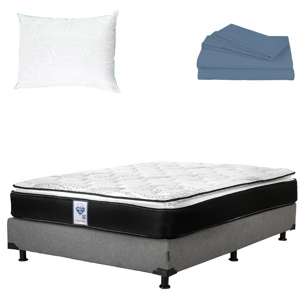 Colchón Spring Air Premier con Box con Ropa de Cama