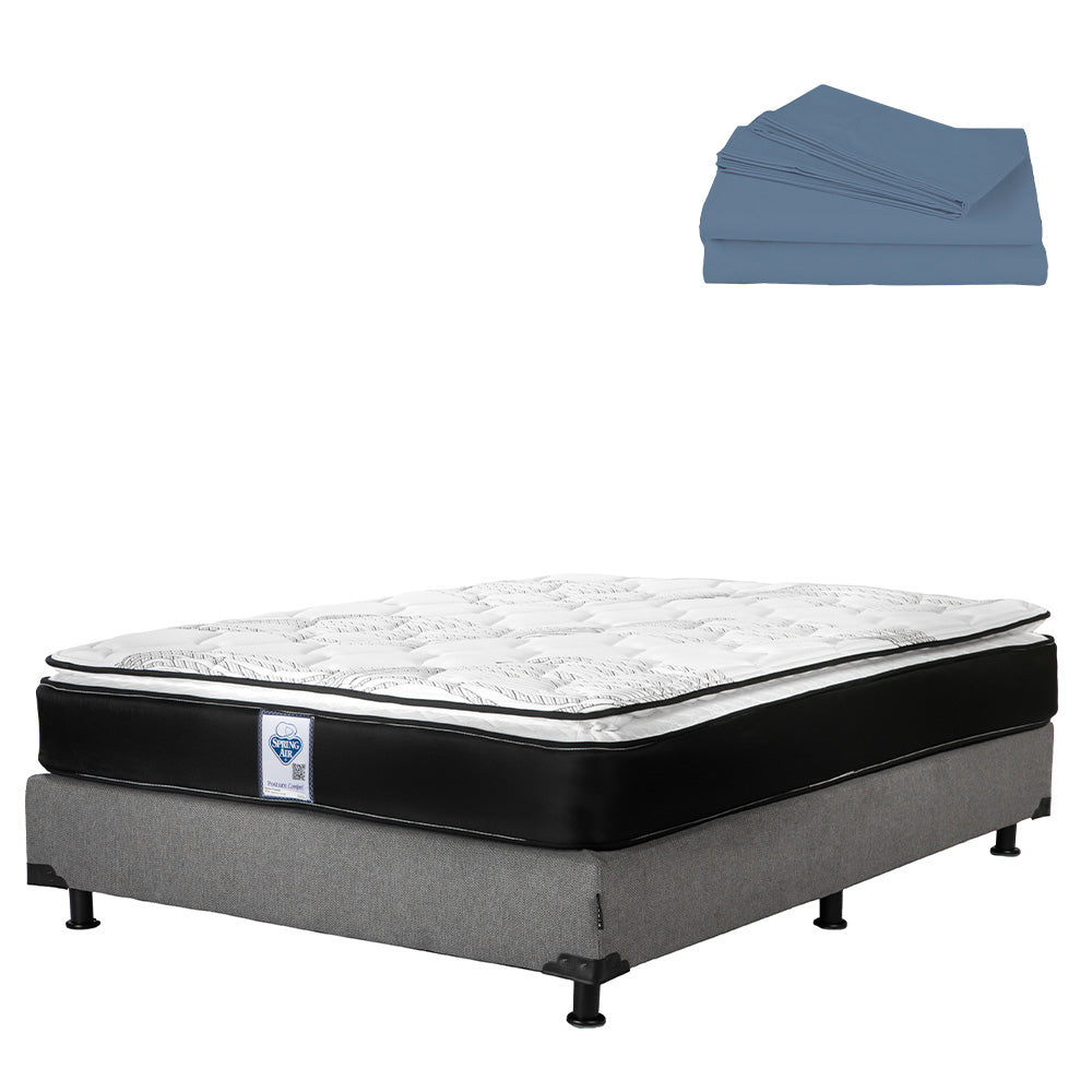 Colchón Spring Air Premier con Box con Ropa de Cama