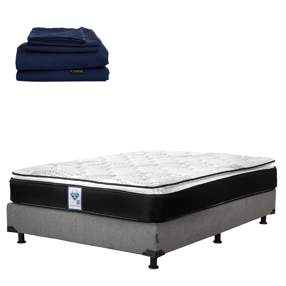 Colchón Spring Air Premier con Box con Ropa de Cama