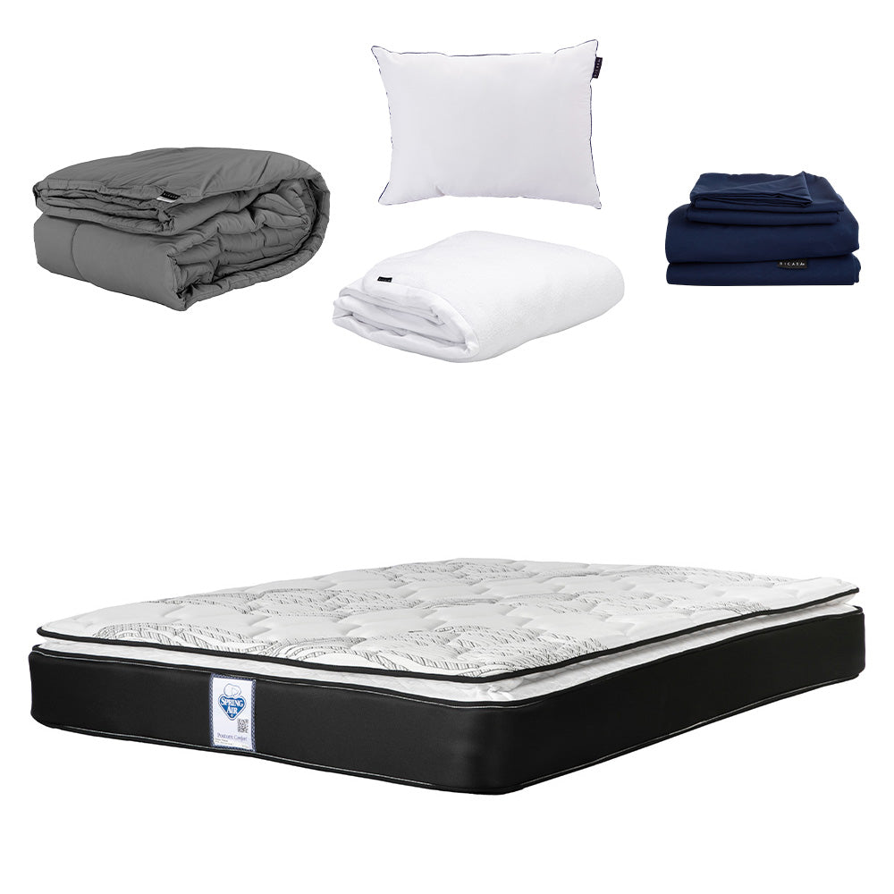 Colchón Spring Air Premier con Ropa de Cama