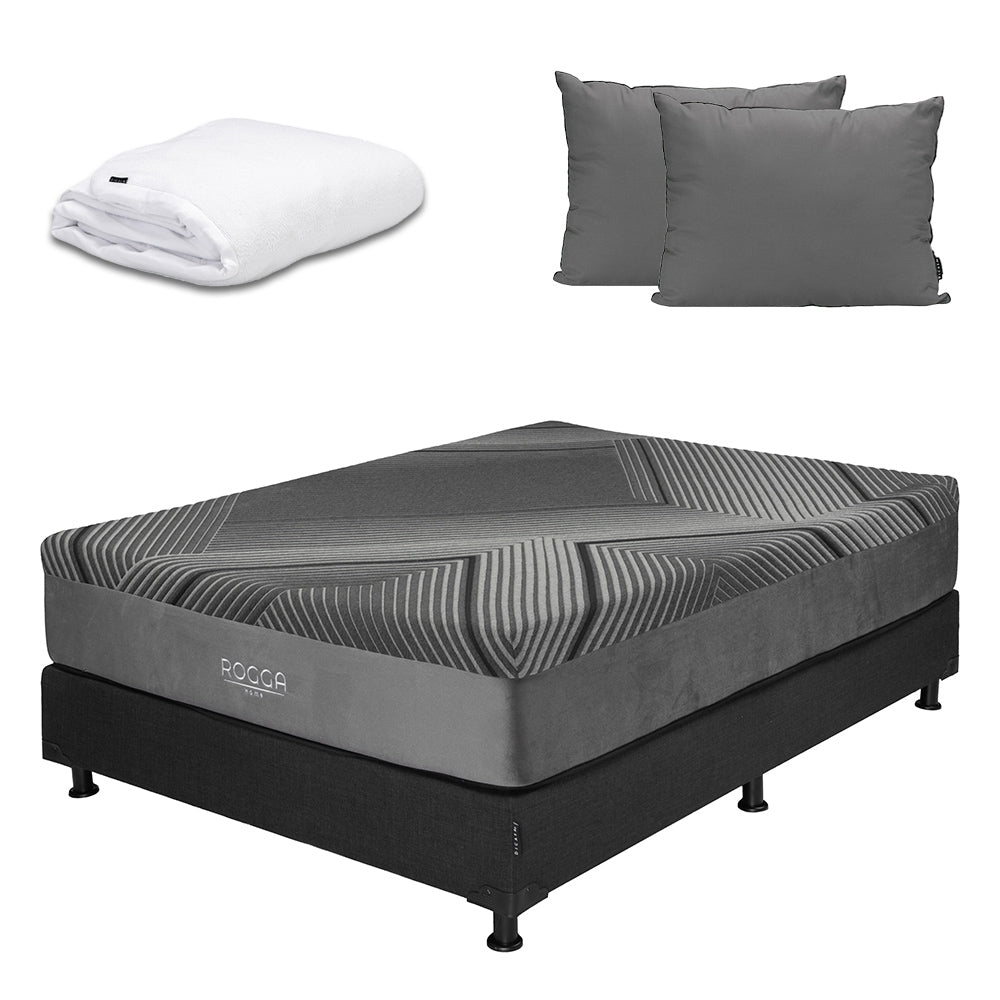 Colchón Rogga con Box con Ropa de Cama