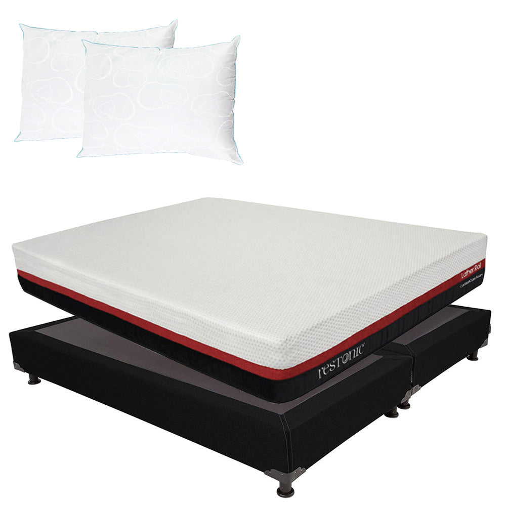 Colchón en caja Restonic Roll con Box con Ropa de Cama