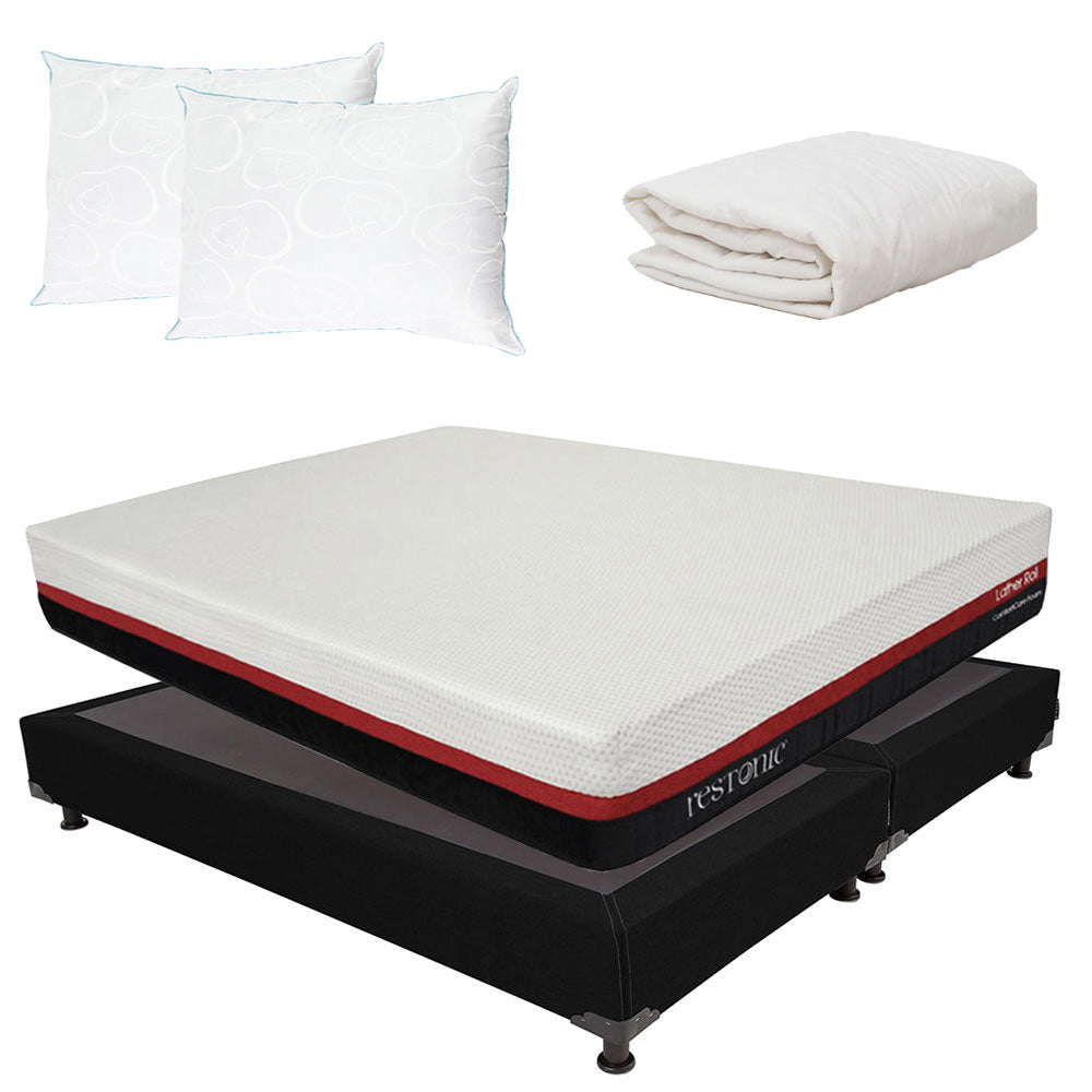 Colchón en caja Restonic Roll con Box con Ropa de Cama