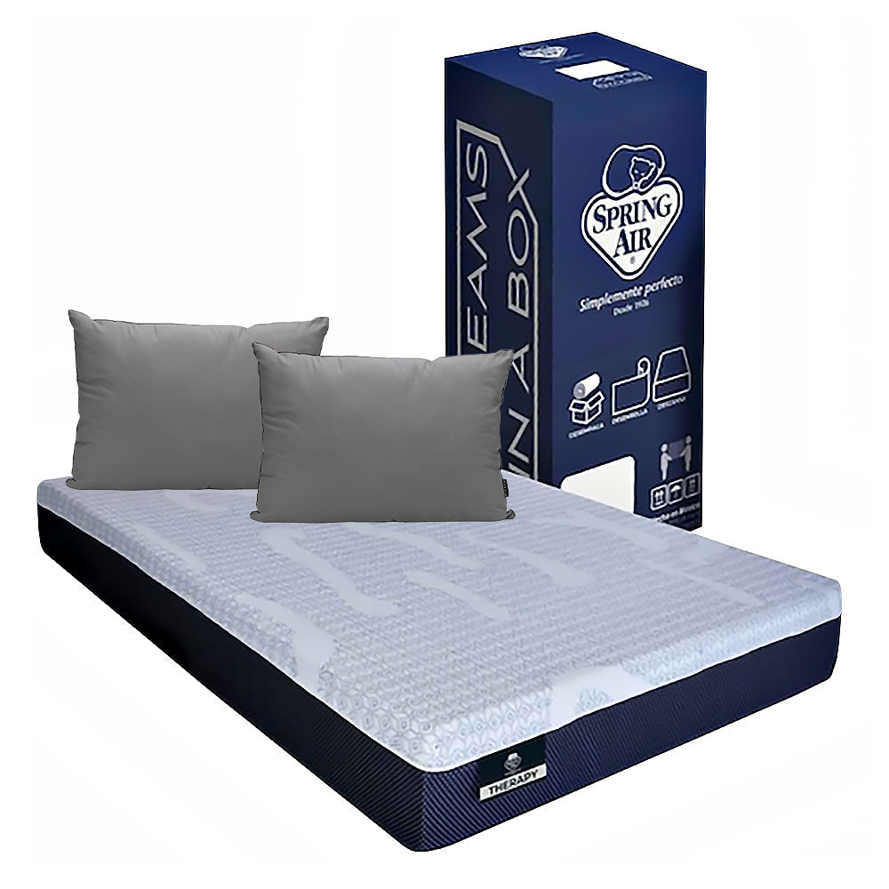 Colchón Spring Air Therapy con Ropa de Cama