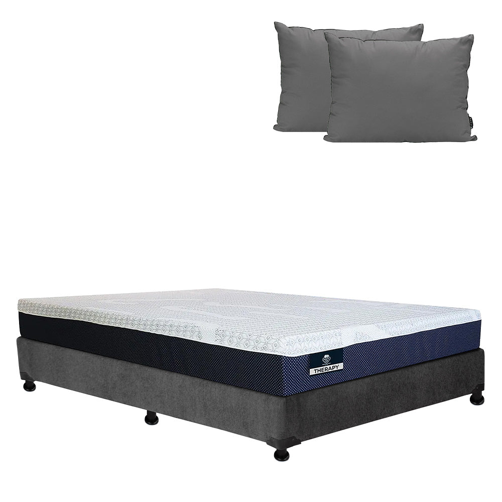 Colchón Spring Air Therapy con Box con Ropa de Cama