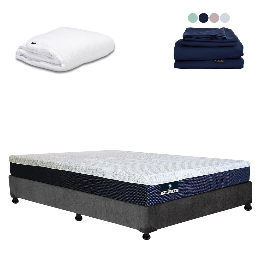 Colchón Spring Air Therapy con Box con Ropa de Cama