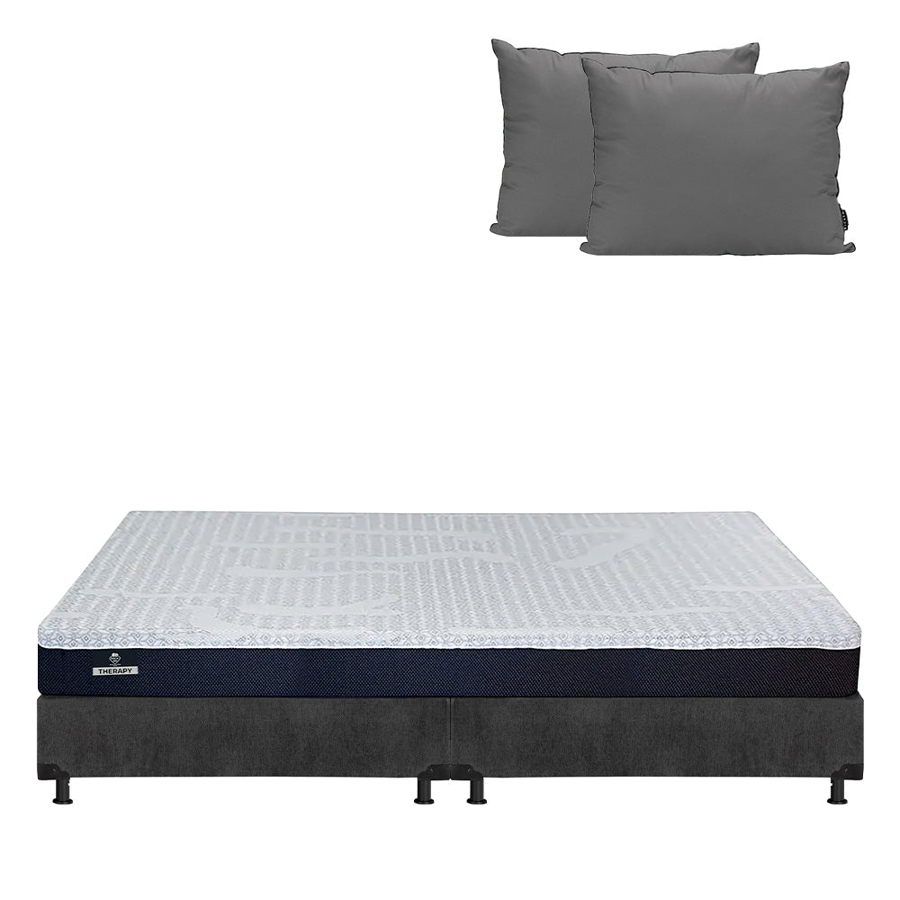 Colchón Spring Air Therapy con Box con Ropa de Cama