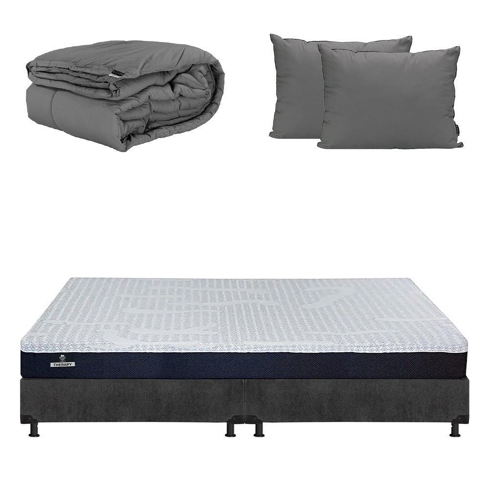 Colchón Spring Air Therapy con Box con Ropa de Cama