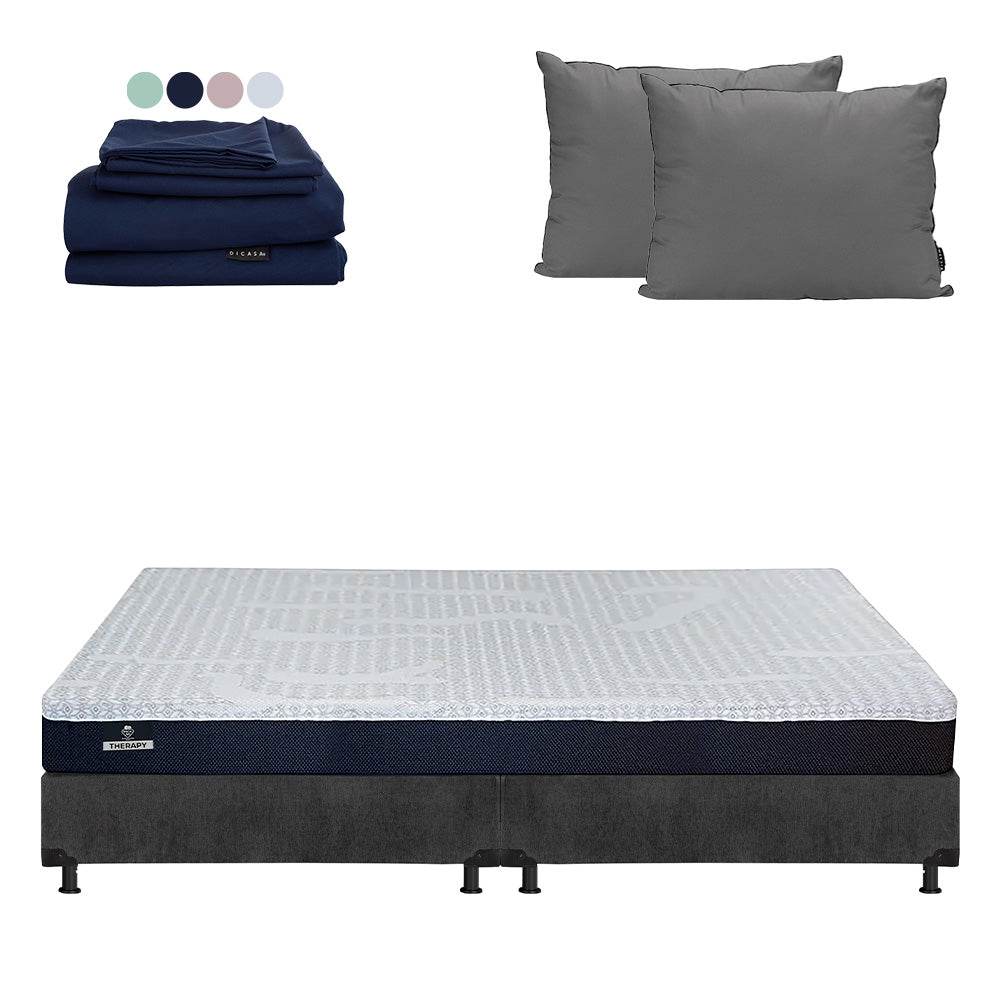 Colchón Spring Air Therapy con Box con Ropa de Cama