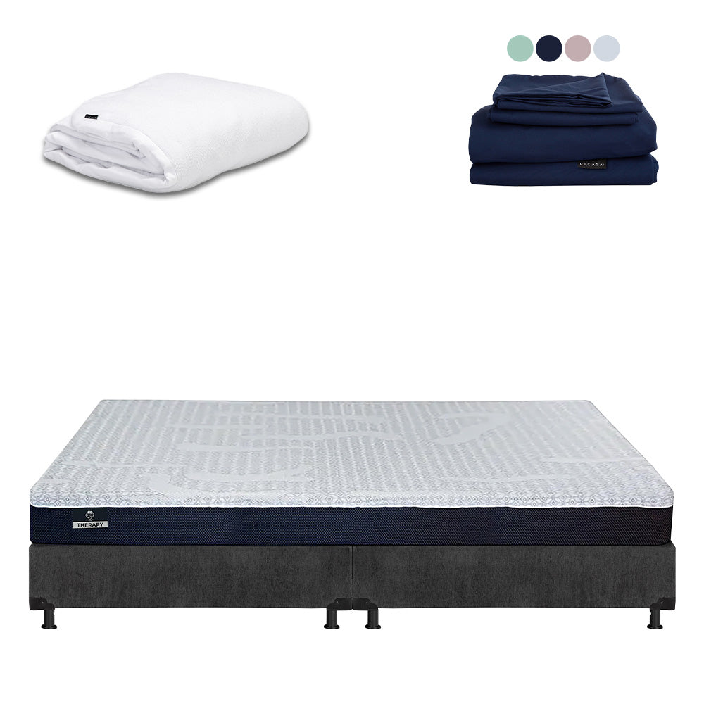 Colchón Spring Air Therapy con Box con Ropa de Cama