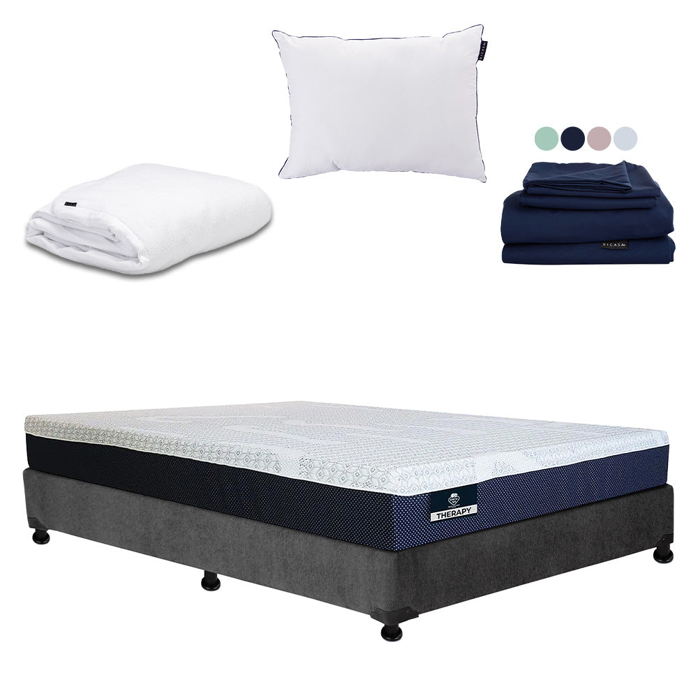 Colchón Spring Air Therapy con Box con Ropa de Cama