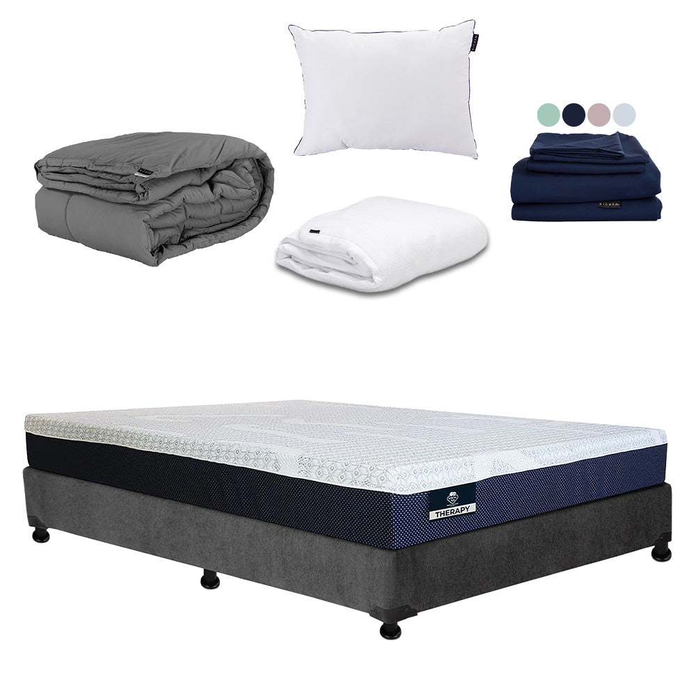 Colchón Spring Air Therapy con Box con Ropa de Cama