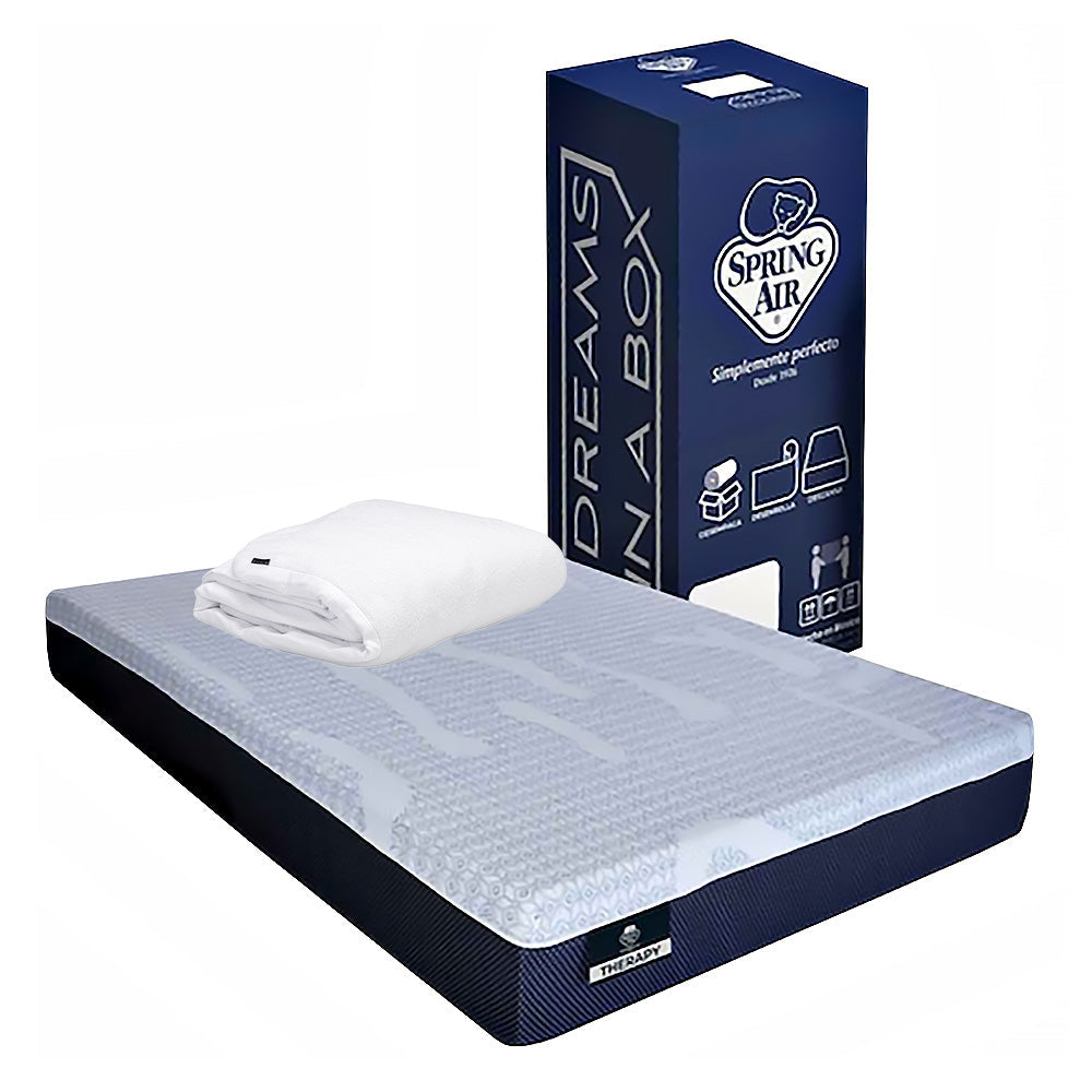 Colchón Spring Air Therapy con Ropa de Cama
