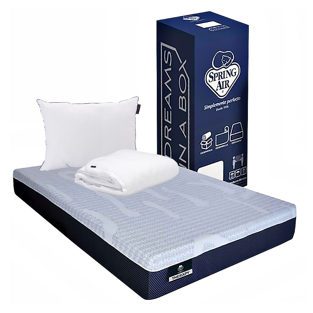 Colchón Spring Air Therapy con Ropa de Cama