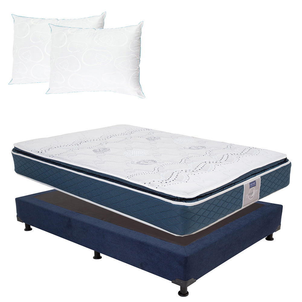 Colchón Restonic Trust con Box con Ropa de Cama
