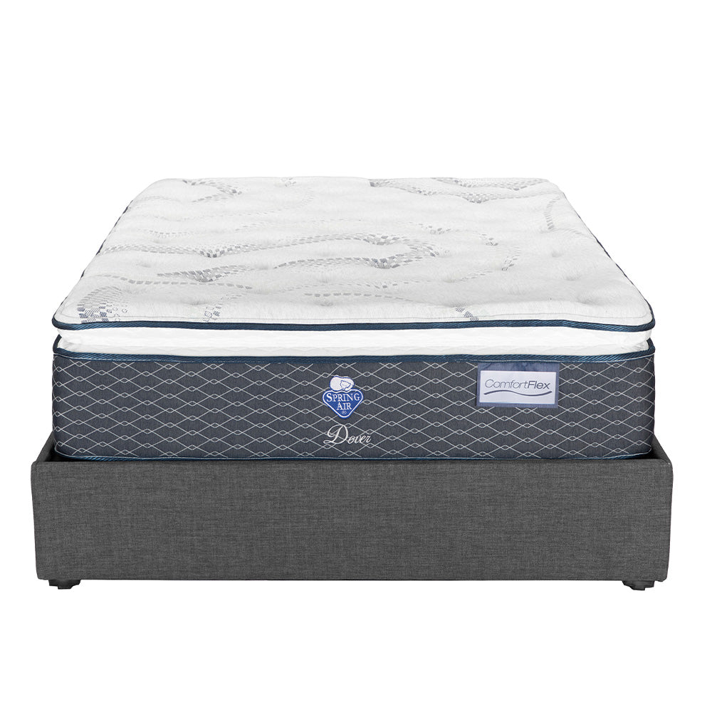 Colchón Spring Air Dover con Base Cama con Ropa de Cama