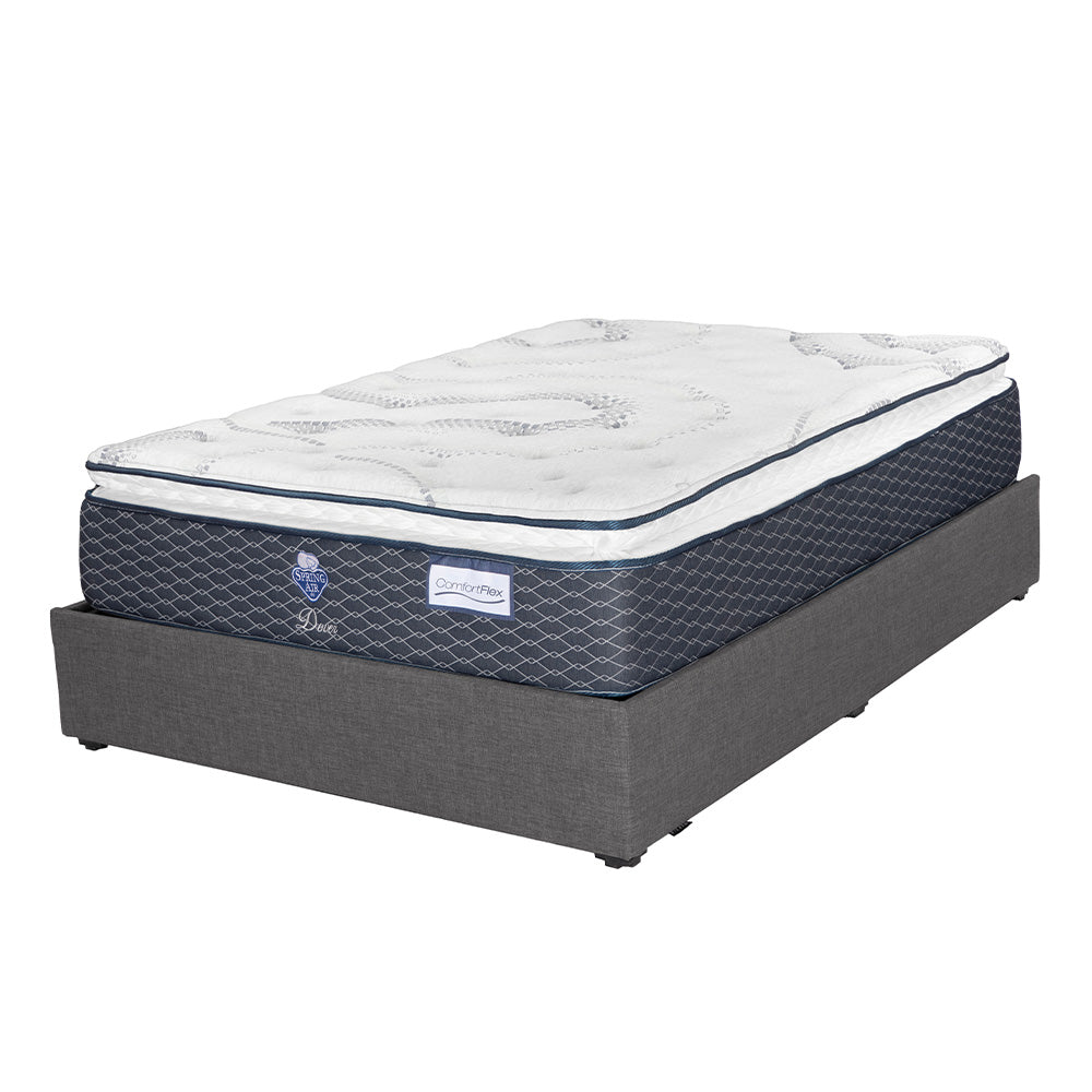Colchón Spring Air Dover con Base Cama con Ropa de Cama