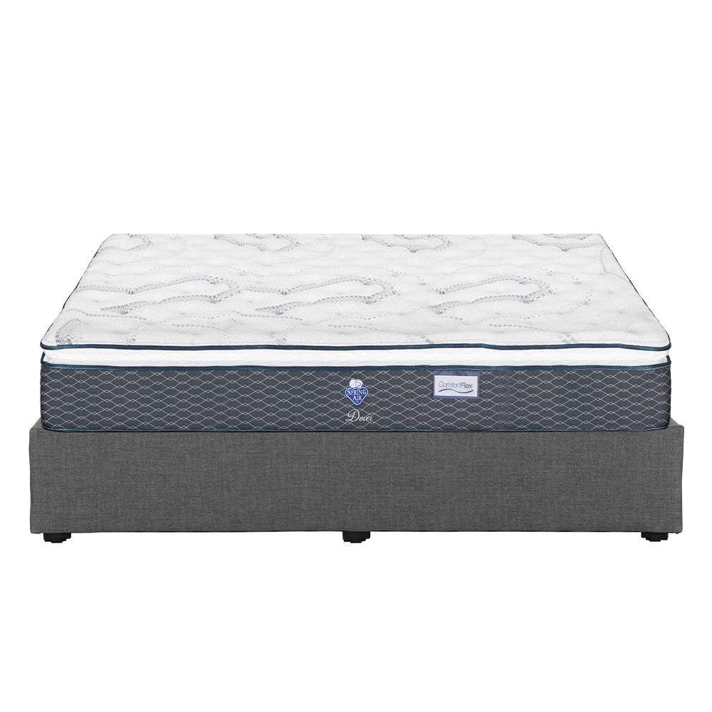 Colchón Spring Air Dover con Base Cama con Ropa de Cama