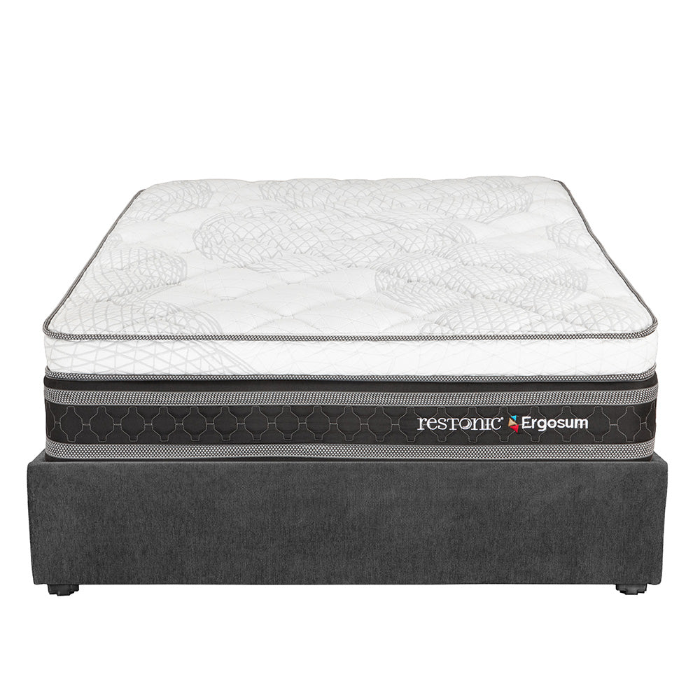Colchón Restonic Ergosum con Base Cama con Ropa de Cama
