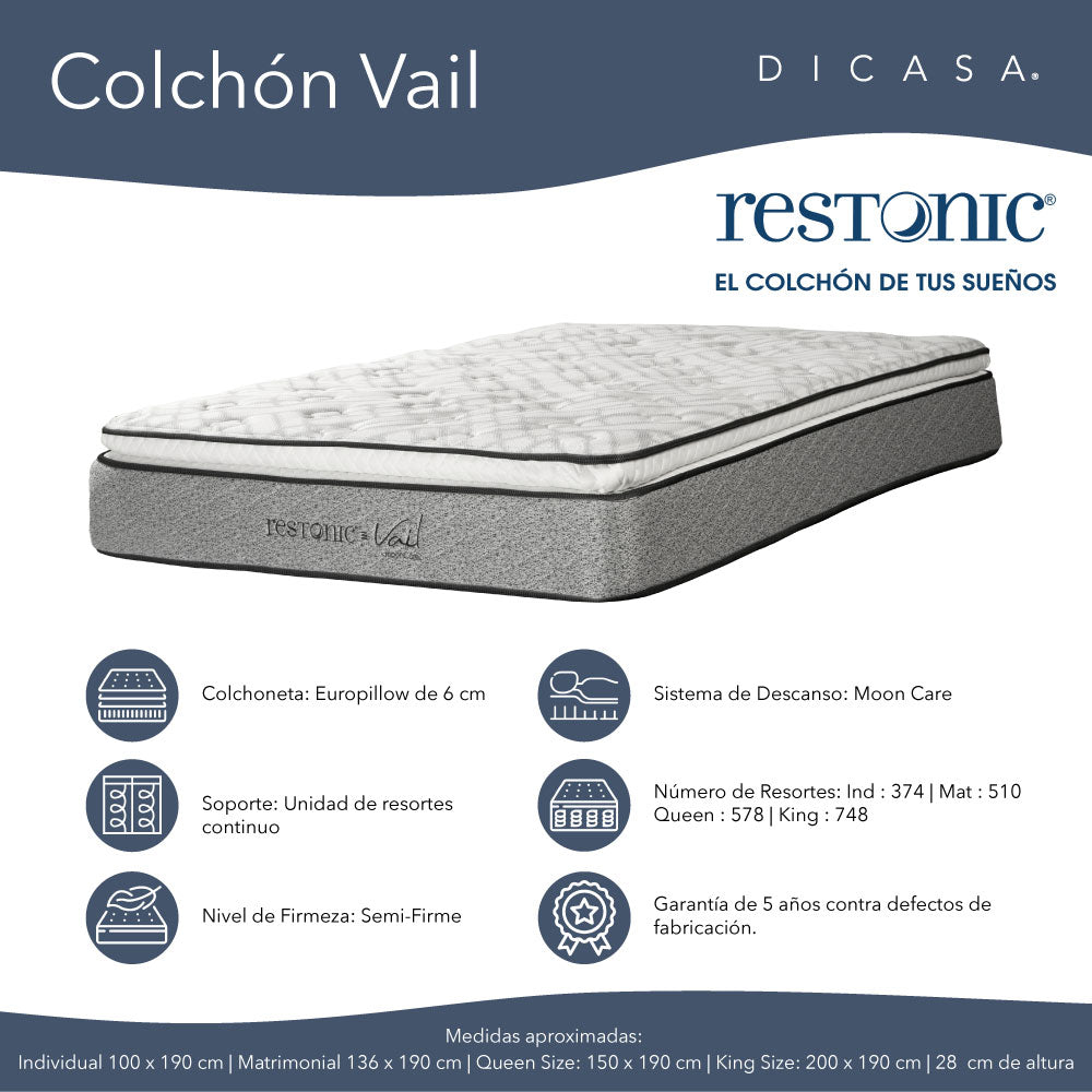 Cabecera Dicasa Sitka con Box con Colchón