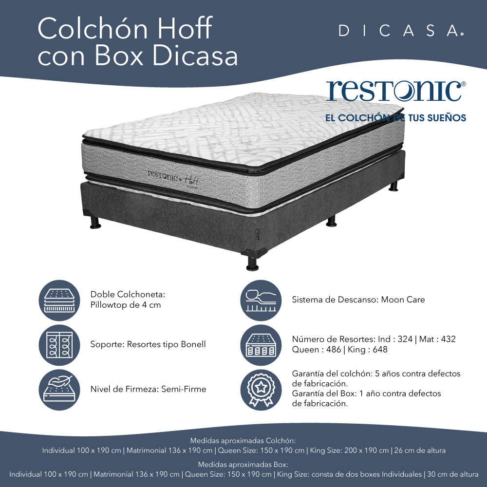 Colchón Restonic con Box