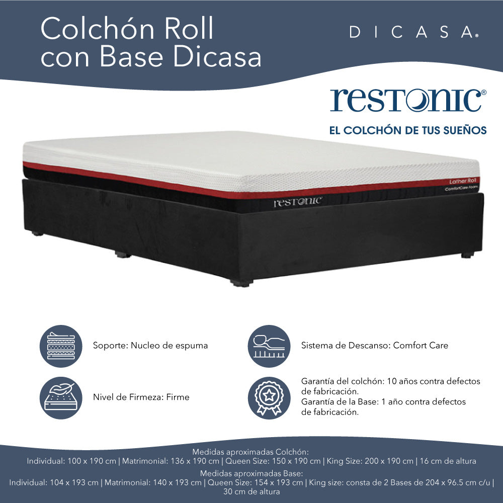 Colchón Restonic con Base Cama