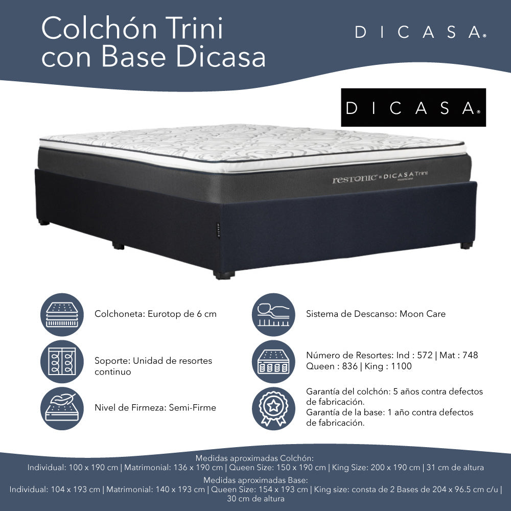 Colchón Dicasa con Base Cama