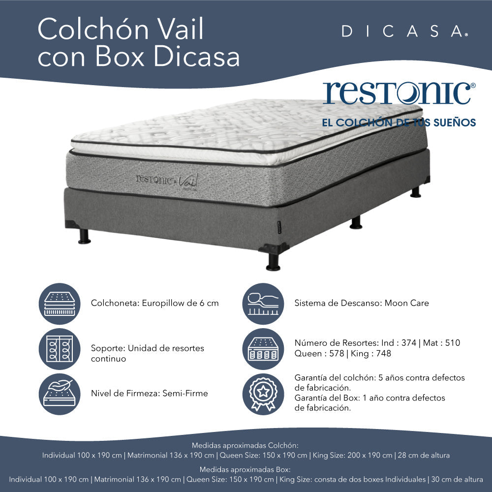 Colchón Restonic con Box