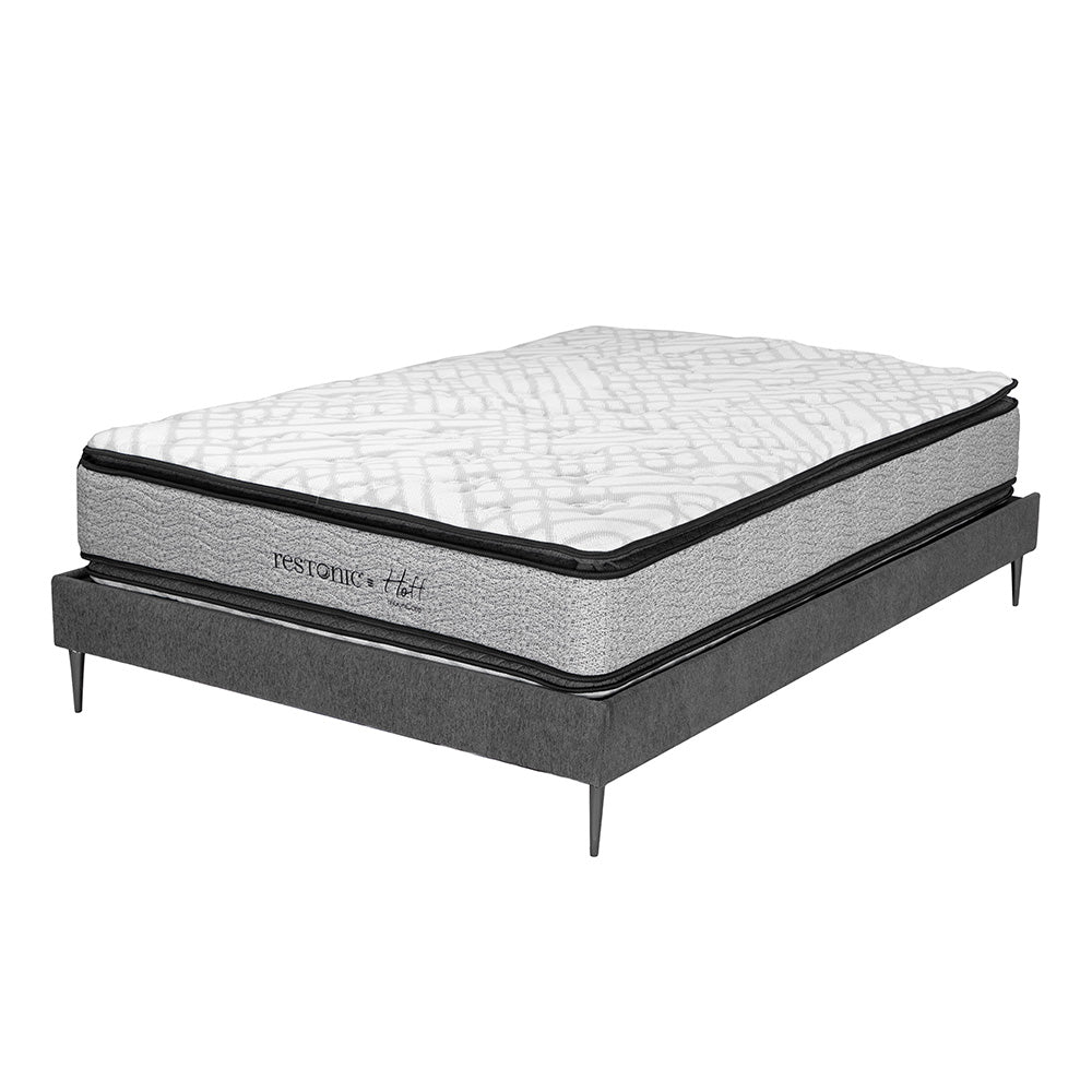 Colchón Restonic Hoff con Base Slim con Ropa de Cama