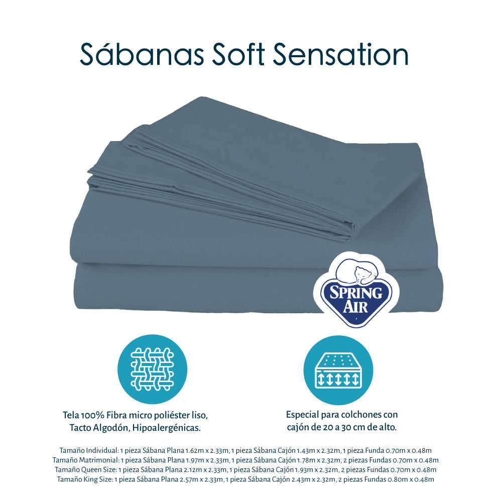 Colchón Restonic Trust con Box con Ropa de Cama
