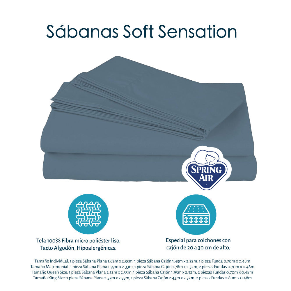 Colchón Spring Air Premier con Ropa de Cama