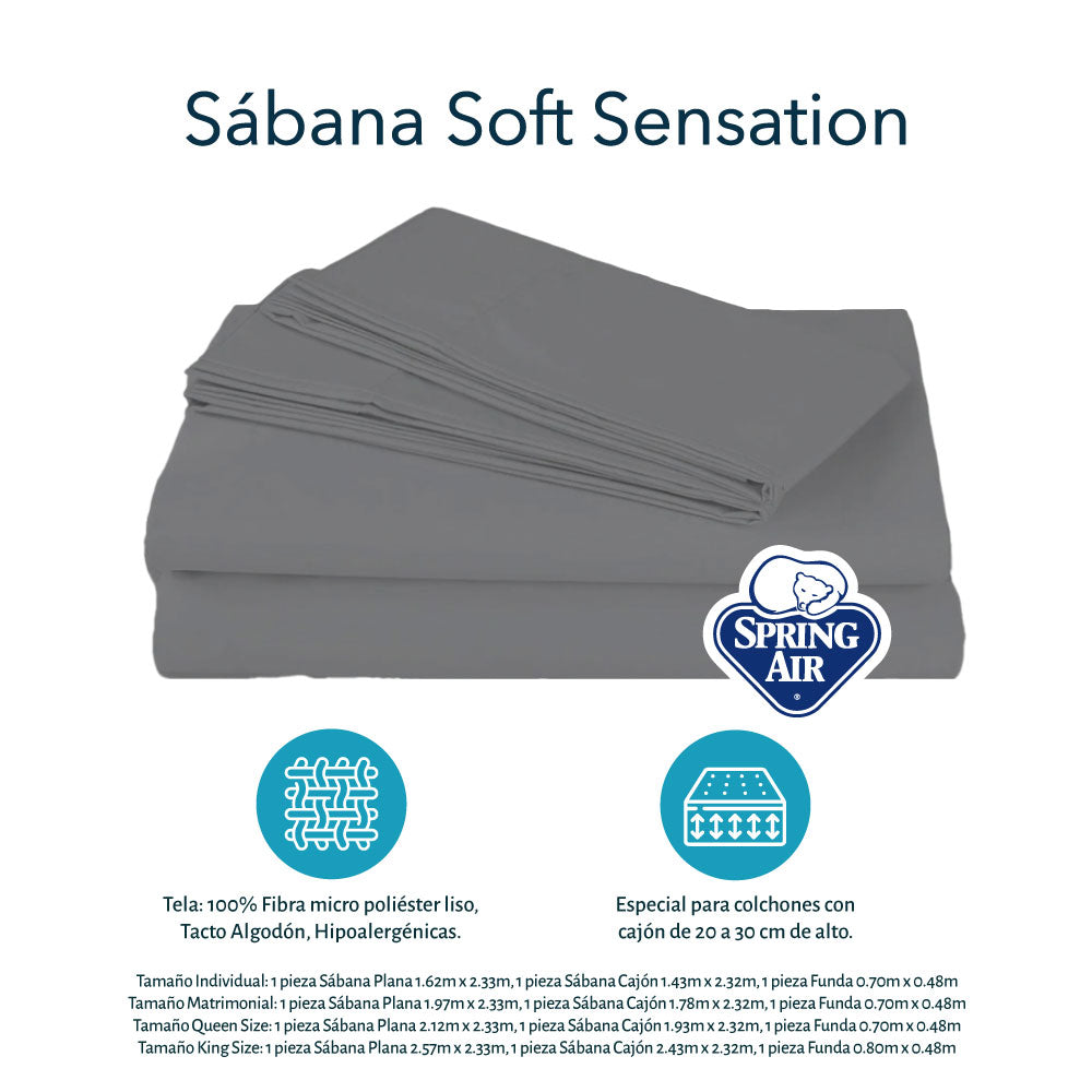 Edredón Rogga Negro-Gris Perla con Ropa de Cama