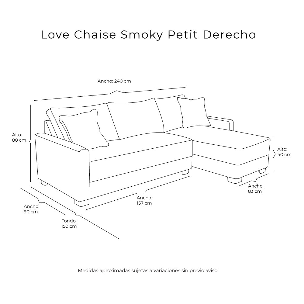 Love Chaise Dicasa Smoky Petit