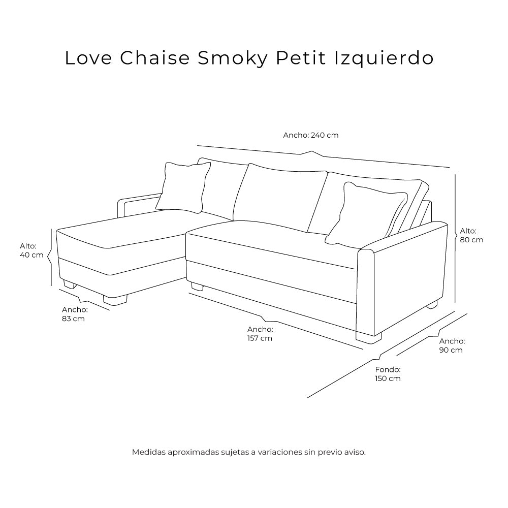 Love Chaise Dicasa Smoky Petit