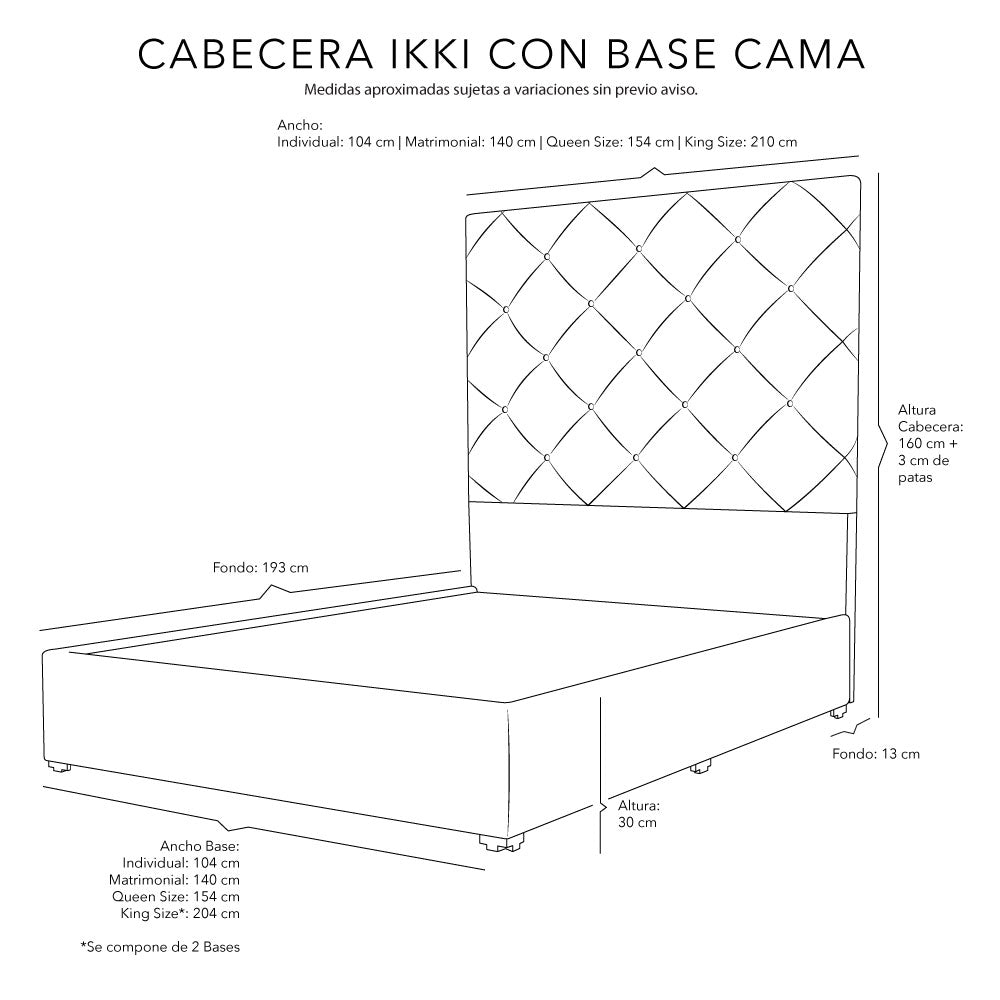 Cabecera Dicasa Ikki con Base Cama
