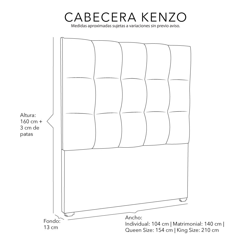 Cabecera Dicasa Kenzo Con Ropa de Cama