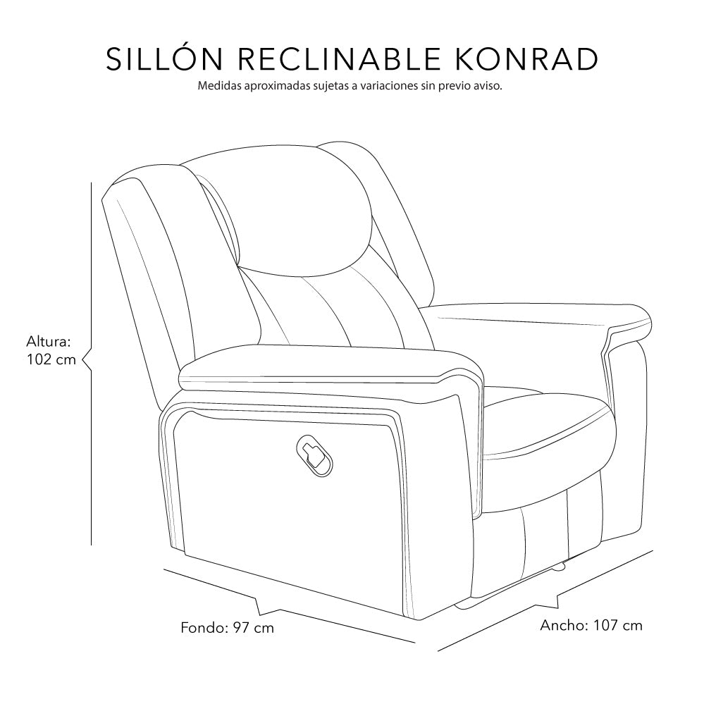 Reclinable Mecedora Dicasa Konrad