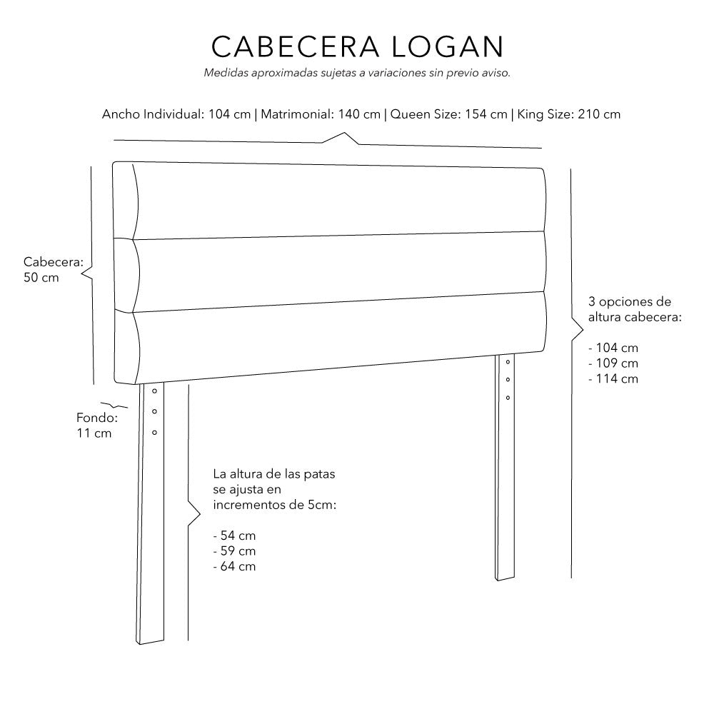 Cabecera Dicasa Logan Con Ropa de Cama