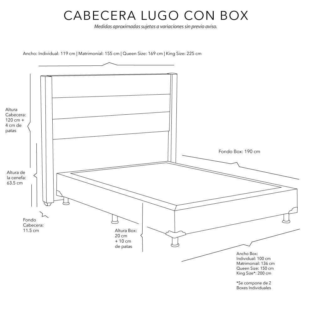 Cabecera Dicasa Lugo con Box con Colchón