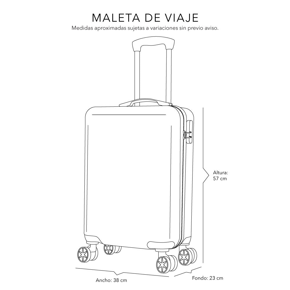 Maleta de Cabina rígida con ruedas 10 Kg