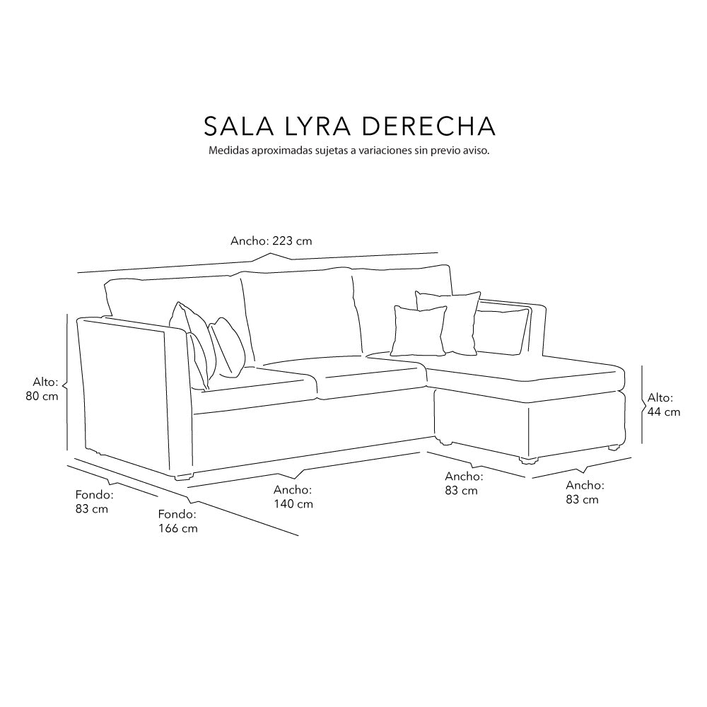 Sofá Chaise Dicasa Lyra