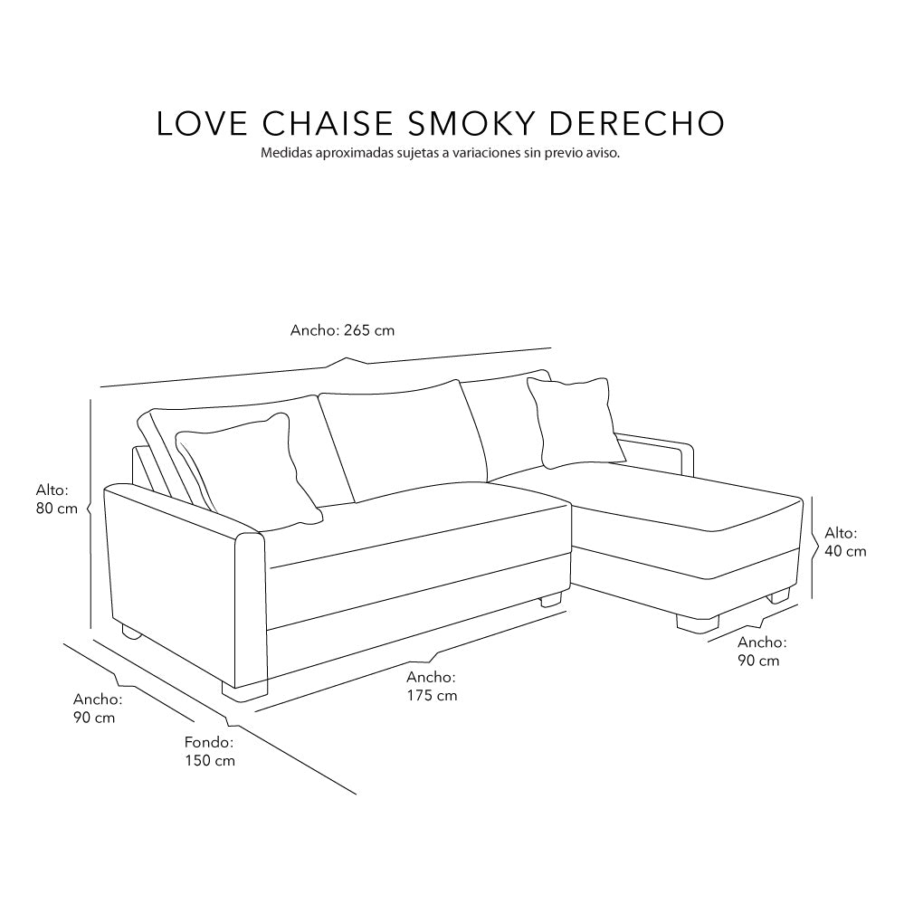 Love Chaise Dicasa Smoky Outlet
