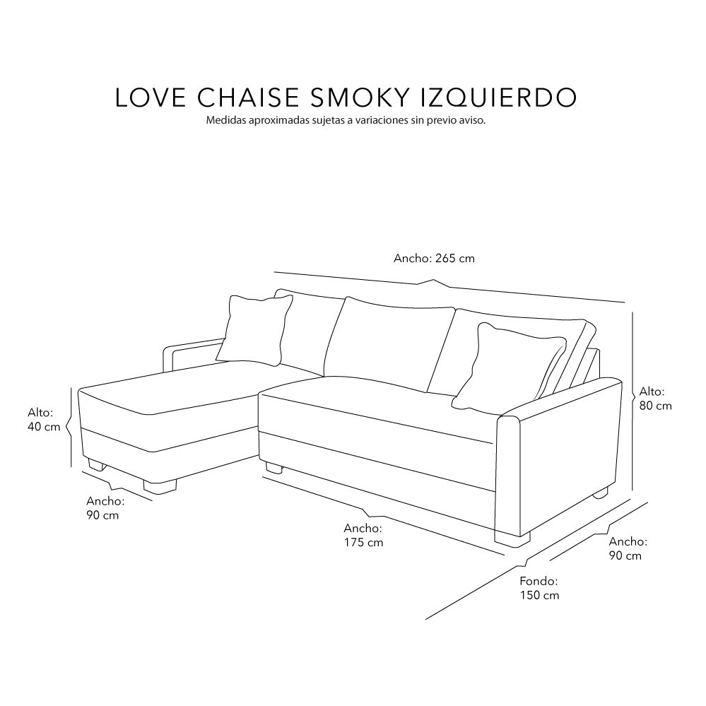 Love Chaise Dicasa Smoky Outlet