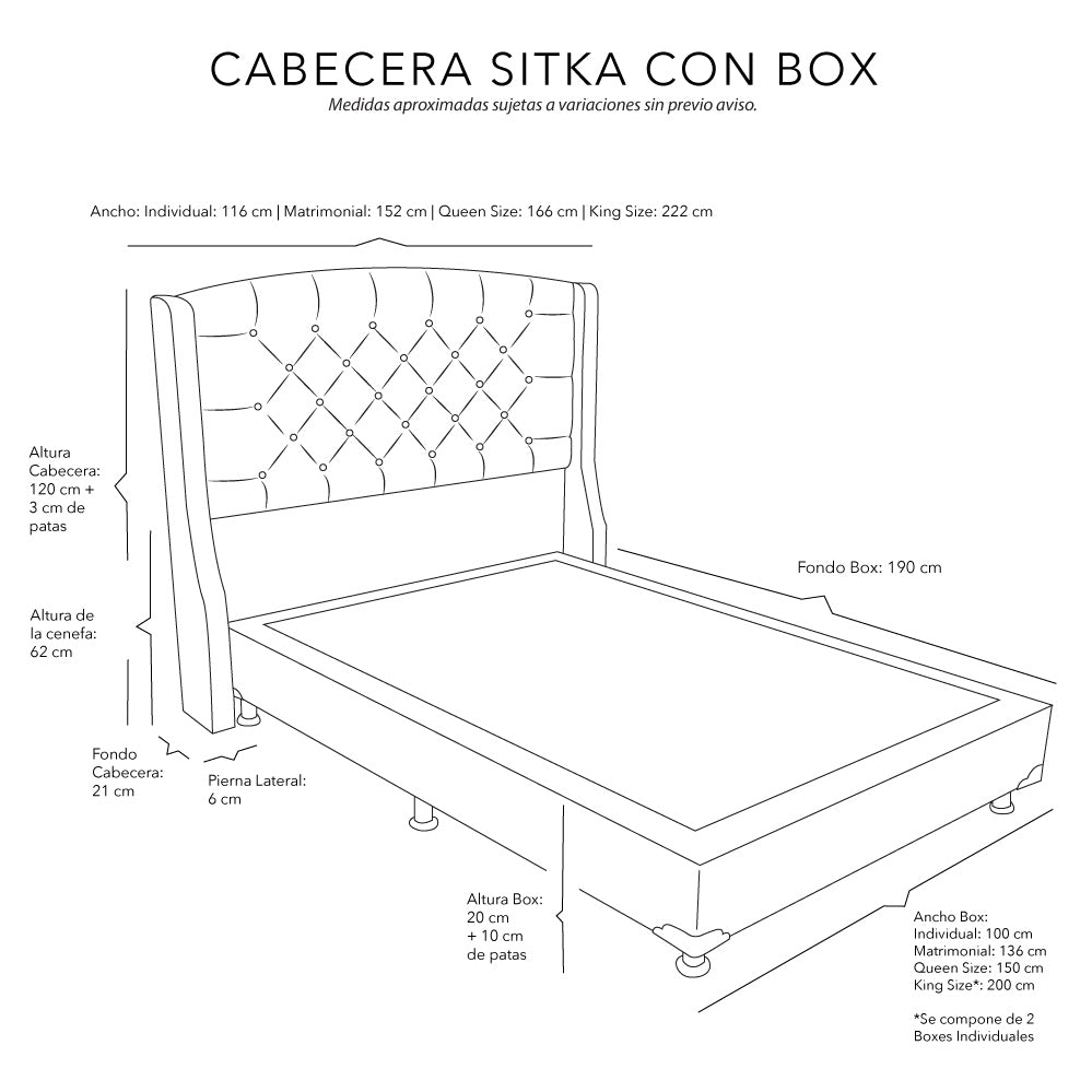 Cabecera Dicasa Sitka con Box
