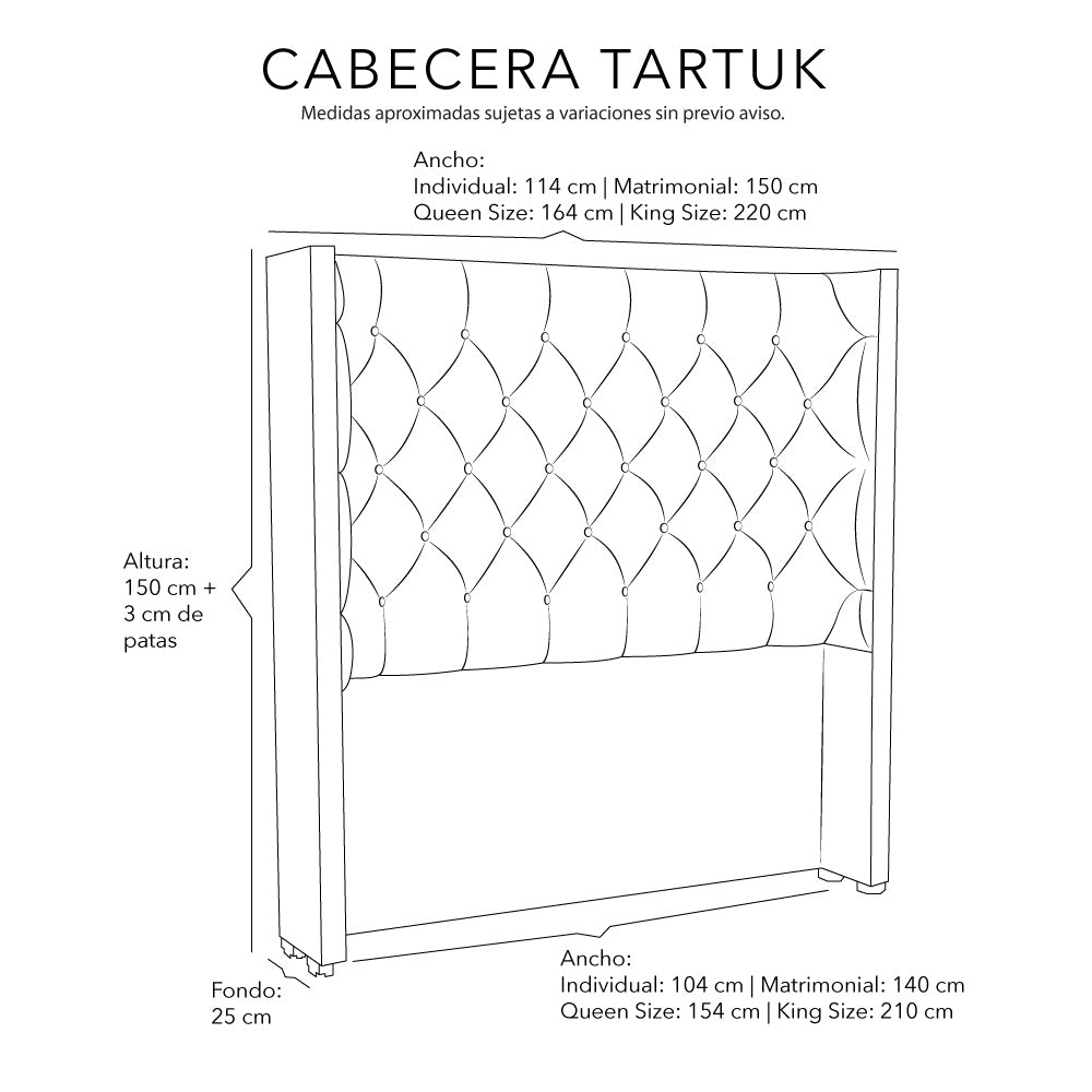 Cabecera Dicasa Tartuk con Ropa de Cama