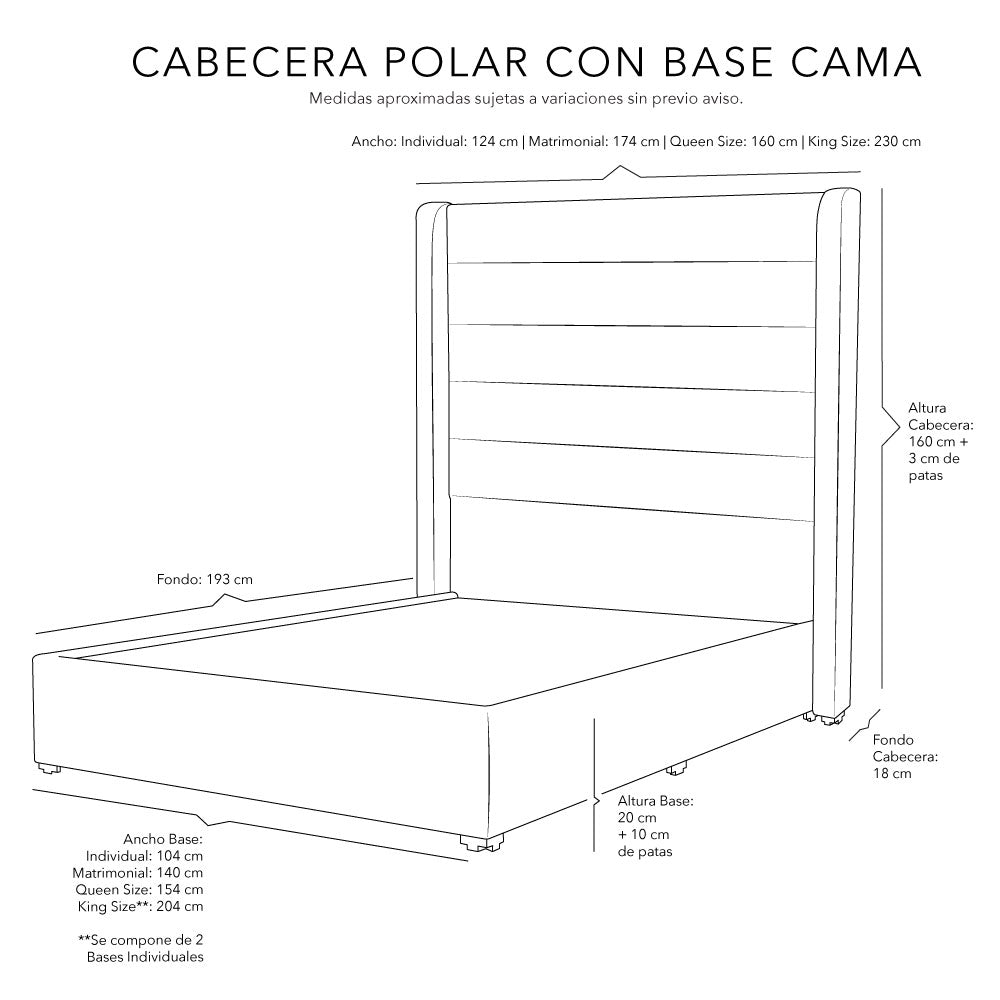 Cabecera Dicasa Polar con Base Cama