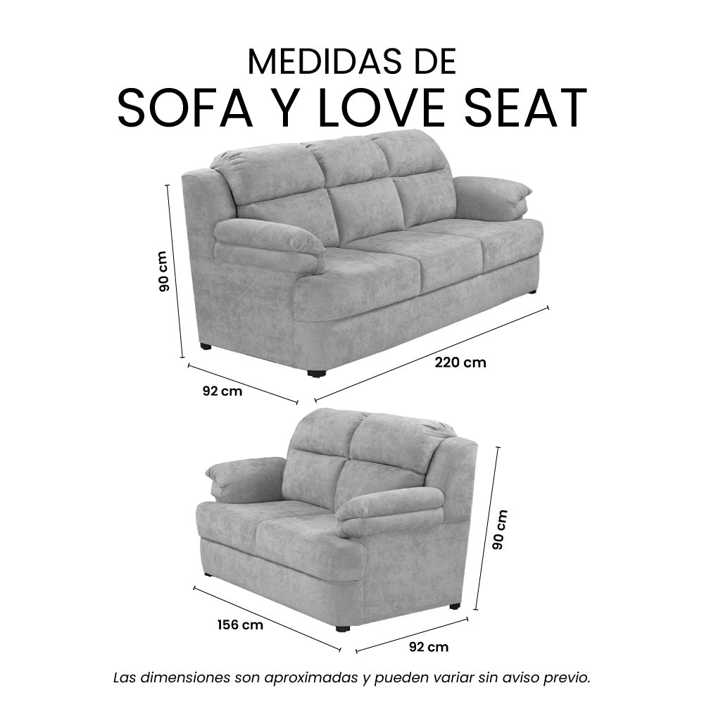 Sala Kendra Con Sofá y Love Seat
