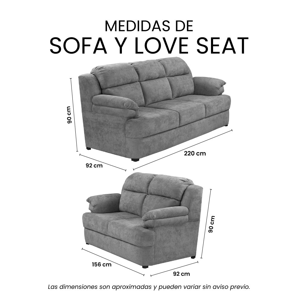 Sala Kendra Con Sofá y Love Seat