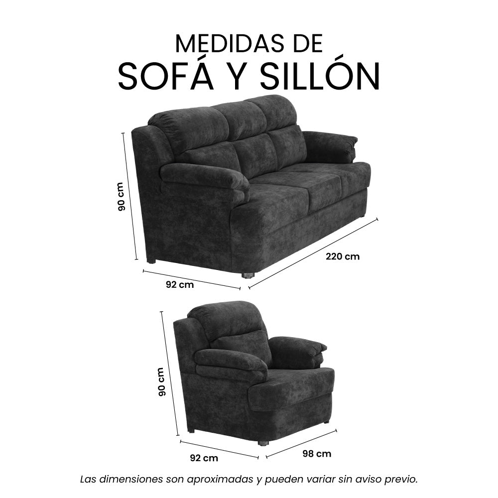 Sala Kendra Con Sofá y Sillón