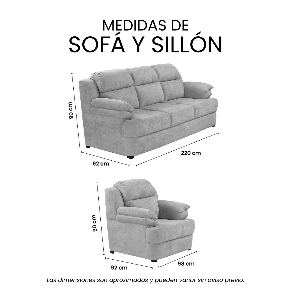 Sala Kendra Con Sofá y Sillón